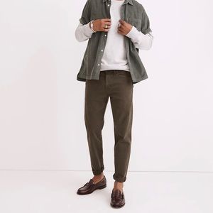 Garment-Dyed Relaxed Taper Jeans Madewell Men’s Green 33/30 Brand New